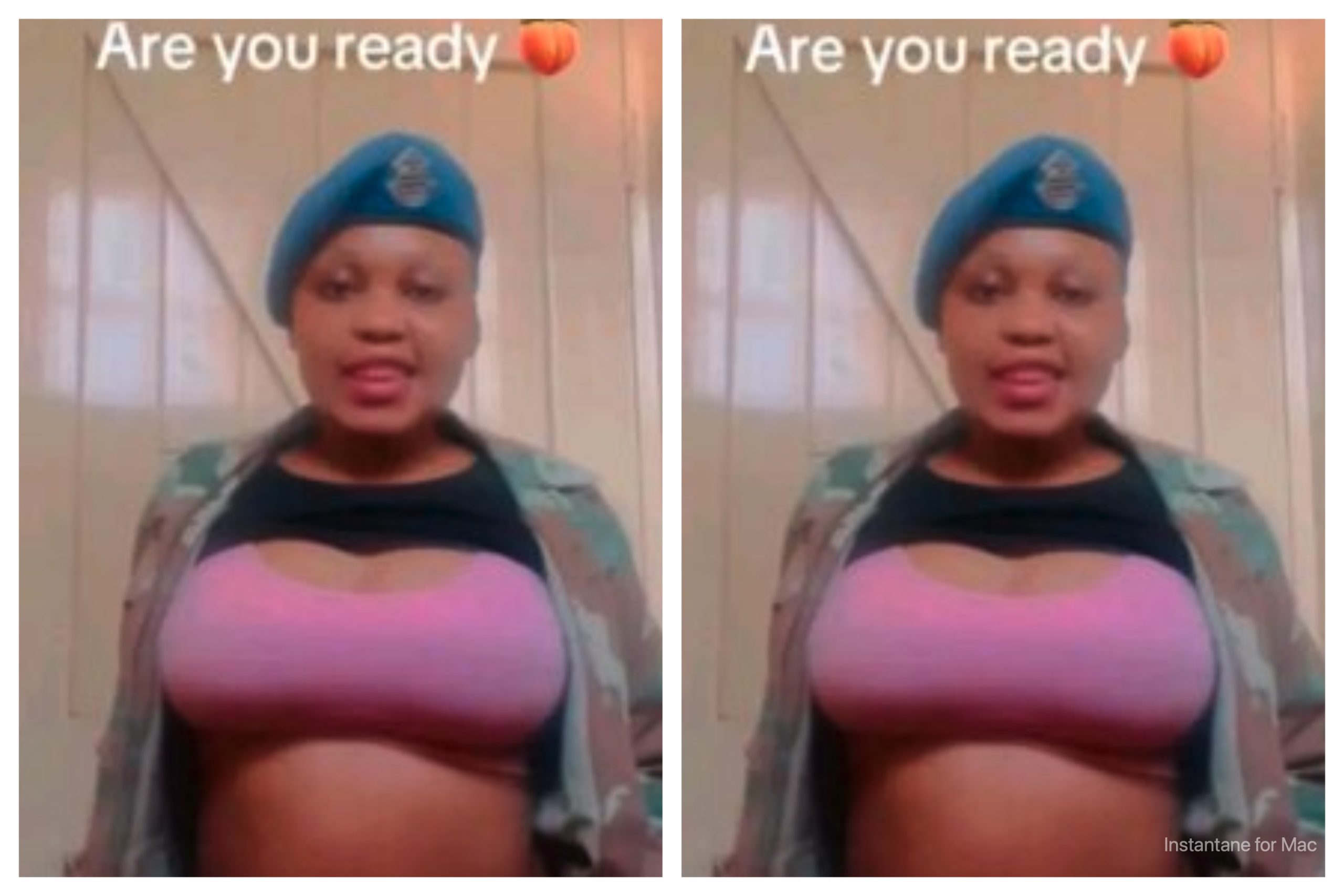 Female Soldier Phindilesleper In Uniform Leaked Viral Video Trending